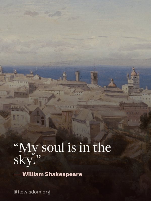 “My soul is in the sky.”, William Shakespeare. Quote wallpaper.